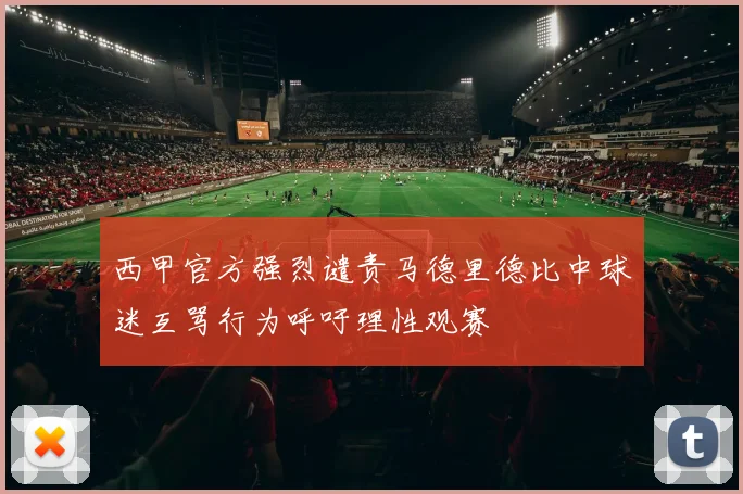 西甲官方强烈谴责马德里德比中球迷互骂行为呼吁理性观赛